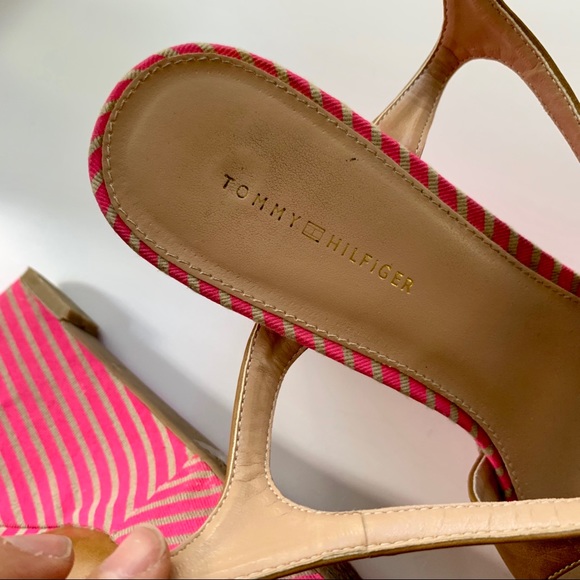 Tommy Hilfiger Pink and Leather wedges - Picture 4 of 5